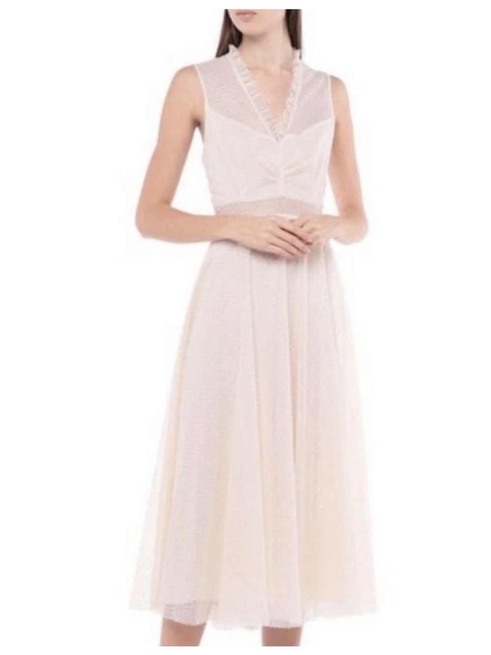 Sandro Cassie Lace Midi Dress - Picture 9 of 9